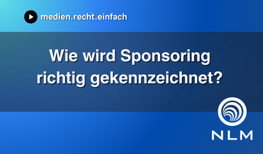 Bild Wie wird Sponsoring richtig gekennzeichnet?