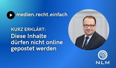 Neues Short auf medien.recht.einfach - Kurz erklärt: Diese Inhalte dürfen nicht gepostet werden